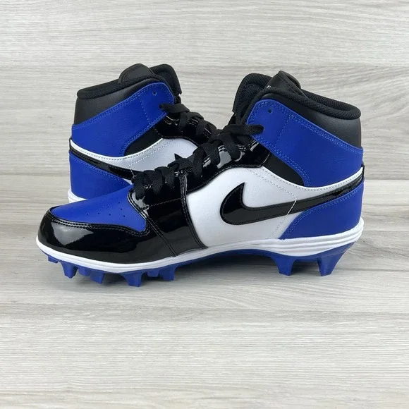 Jordan 1 Mid TD Game Royal Football Cleats FJ6805-401 Blue Mens Size 10